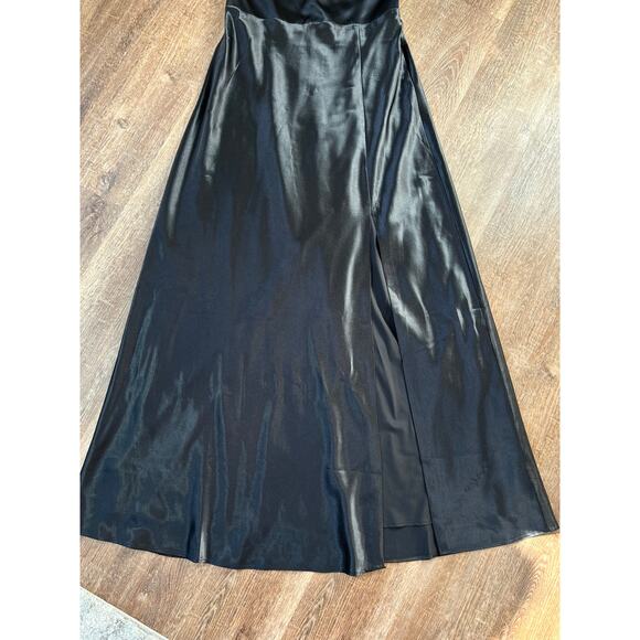 NWT Birdy Grey Monica Halter Satin Dress Black Bridesmaids Dress - Picture 4 of 8